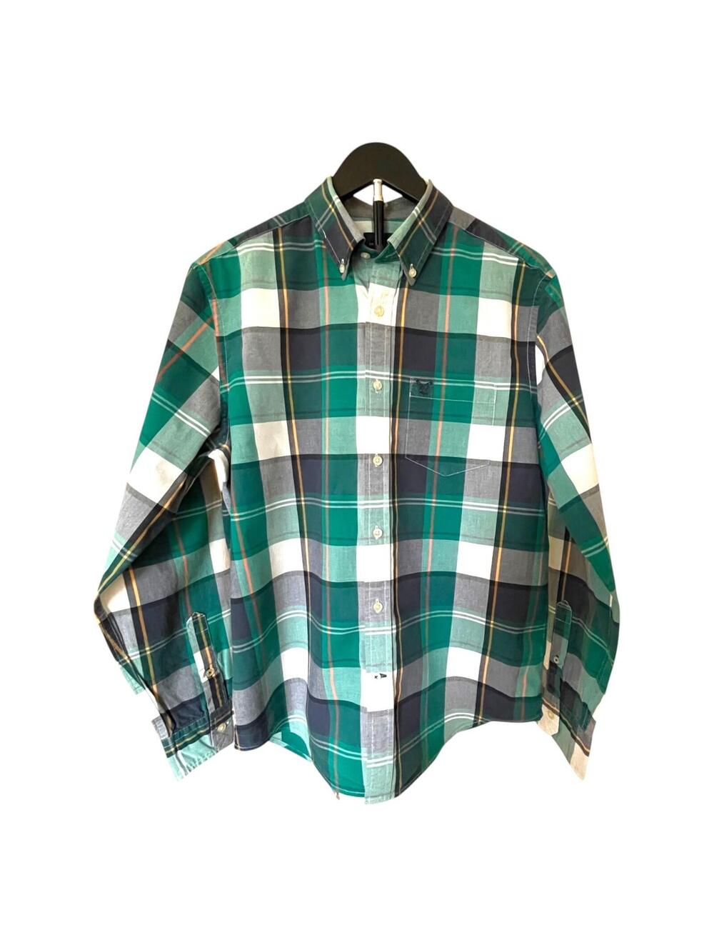 American Eagle Green Plaid Button Down Shirt Men’s Medium